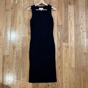 Michael Kors Black Sleeveless Ribbed Dress